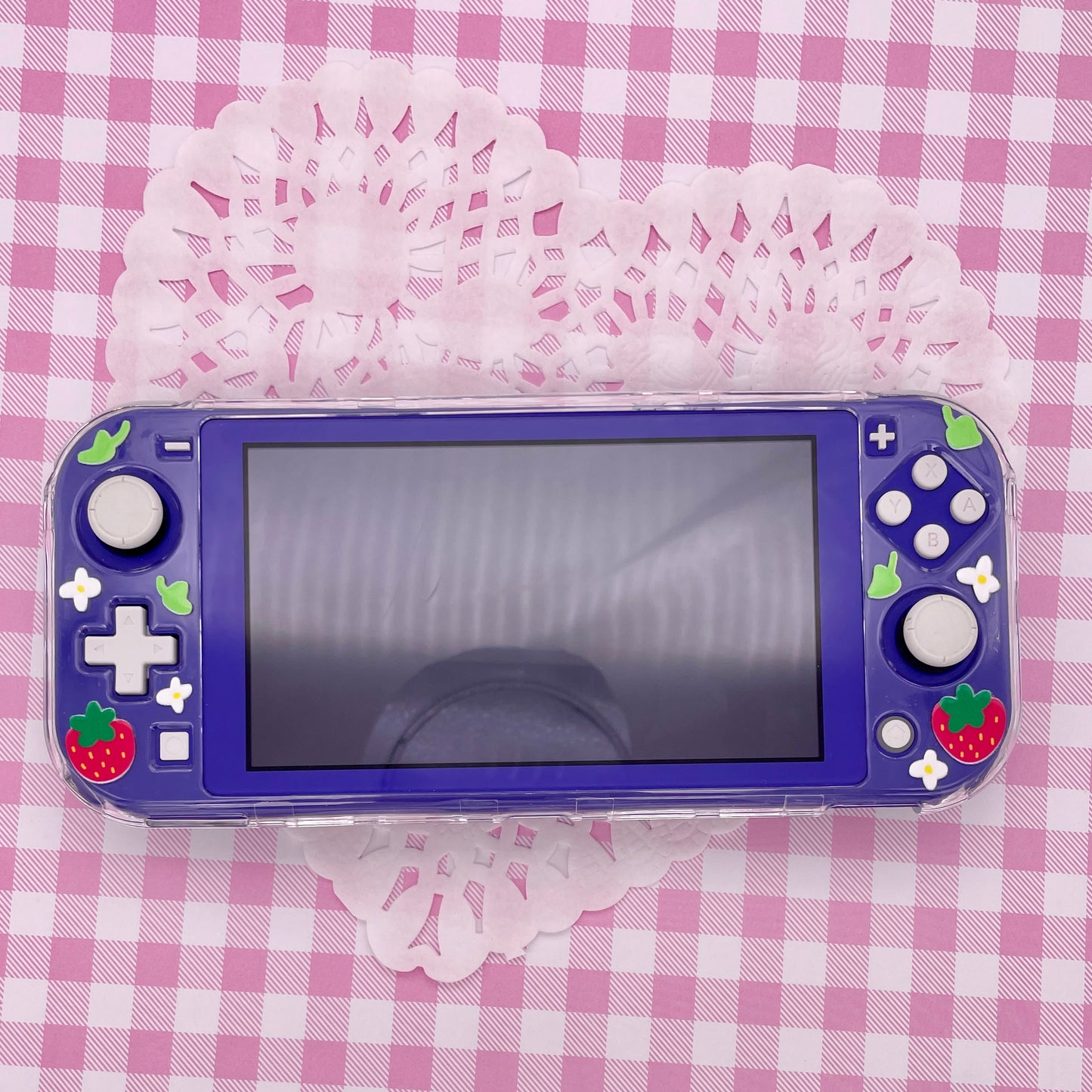 Strawberry Clear Nintendo Switch Lite Case image 1