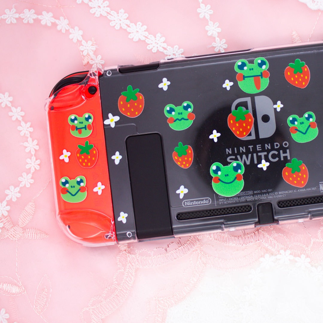 Strawberry Frog Clear Nintendo Switch Case image 6