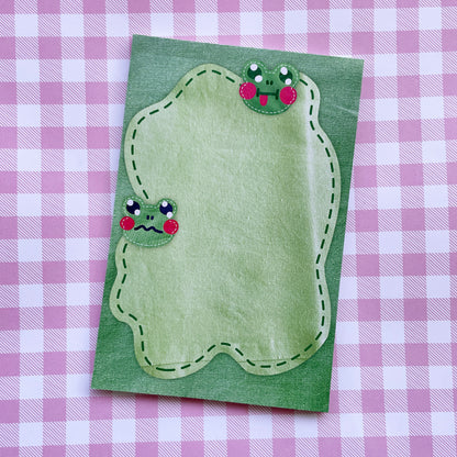 Fabric Frogs Memo Pad image 5