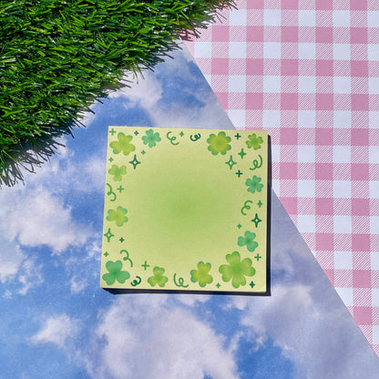 Lucky Clover Square Memo Pad