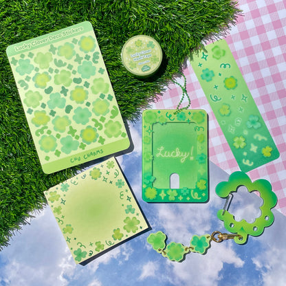 Lucky Clover Square Memo Pad
