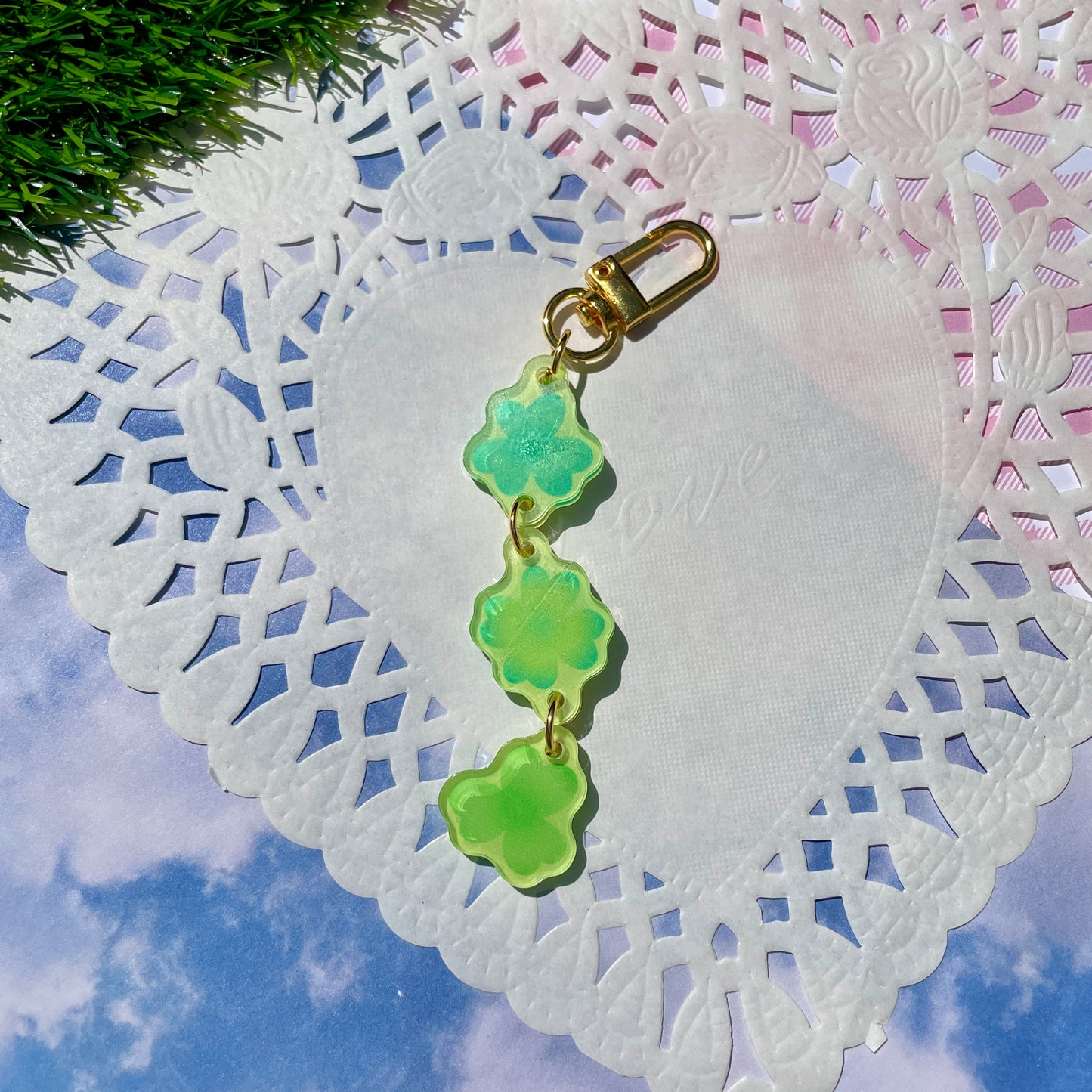 Lucky Clover Linked Keychain