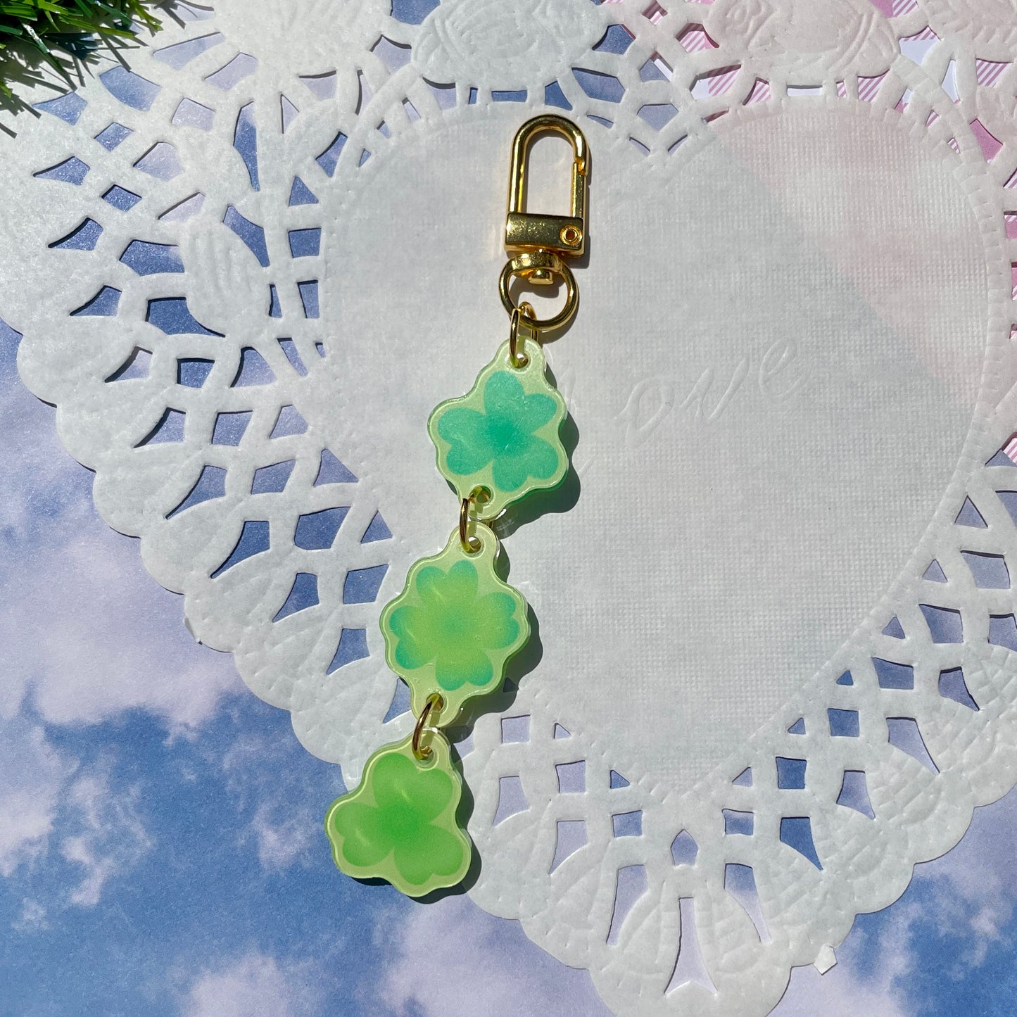 Lucky Clover Linked Keychain
