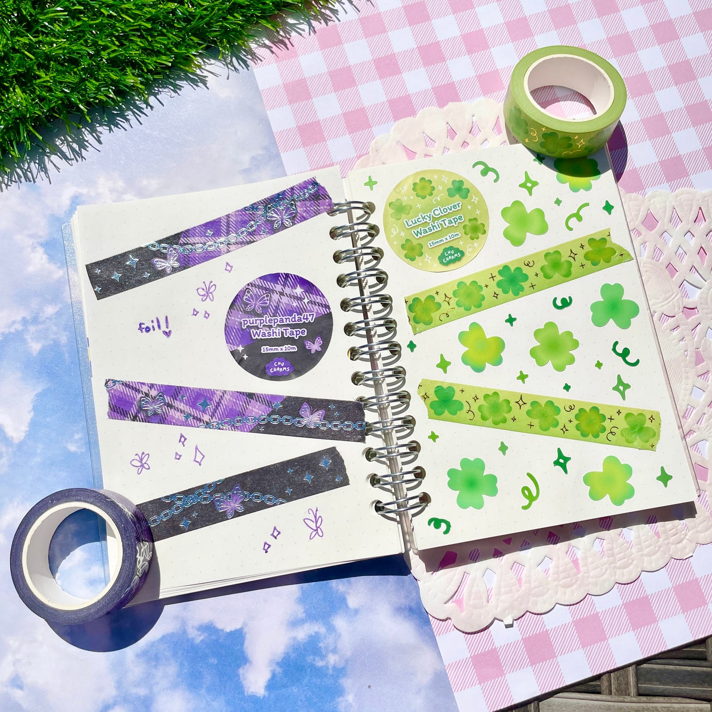 Lucky Clover Foil Washi Tape