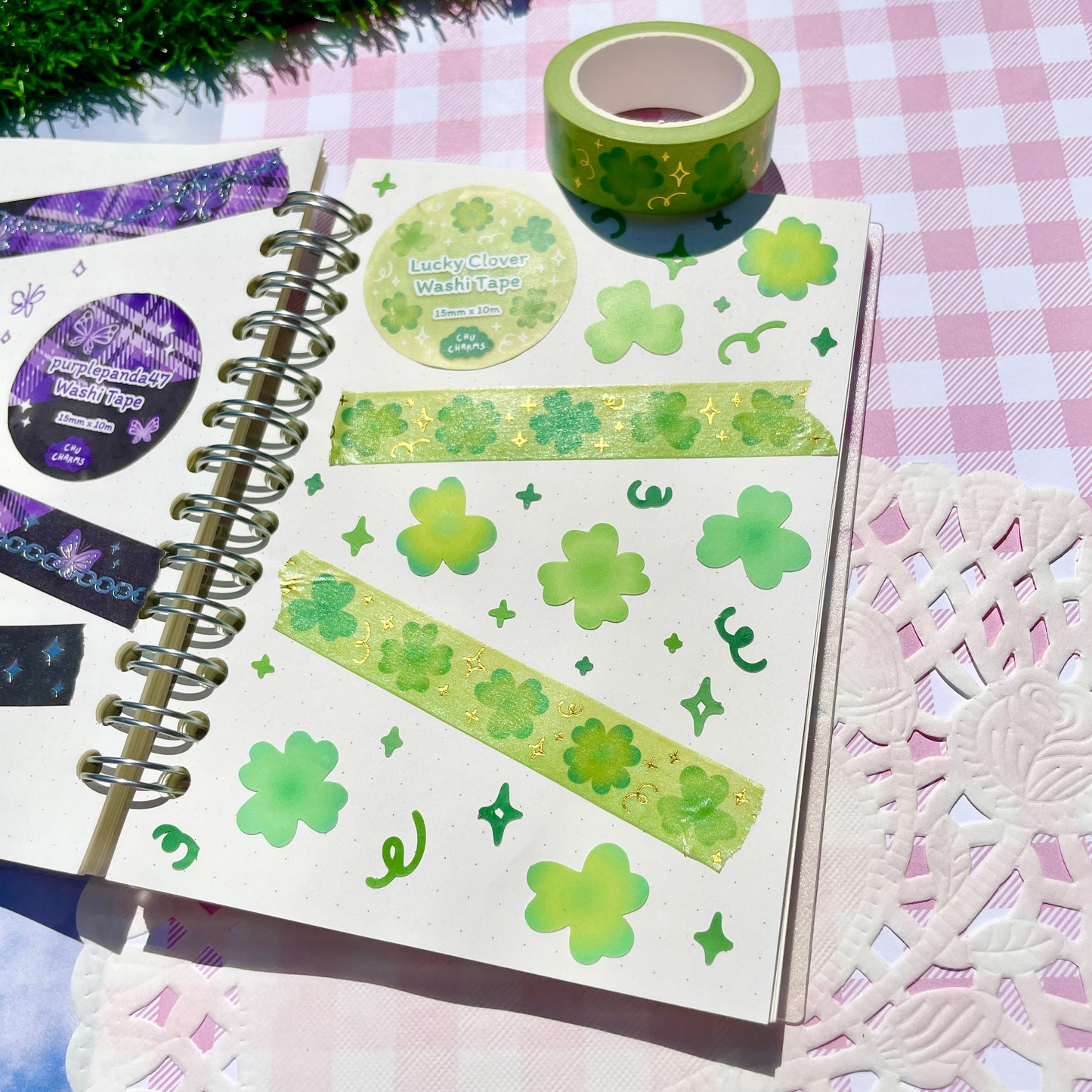 Lucky Clover Foil Washi Tape