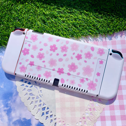 Sakura White Nintendo Switch OLED Case