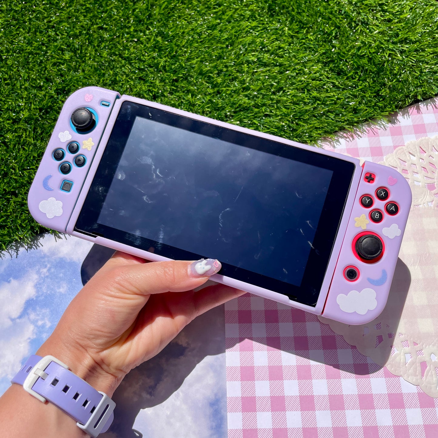 Purple Dreamy Cloud Nintendo Switch Case