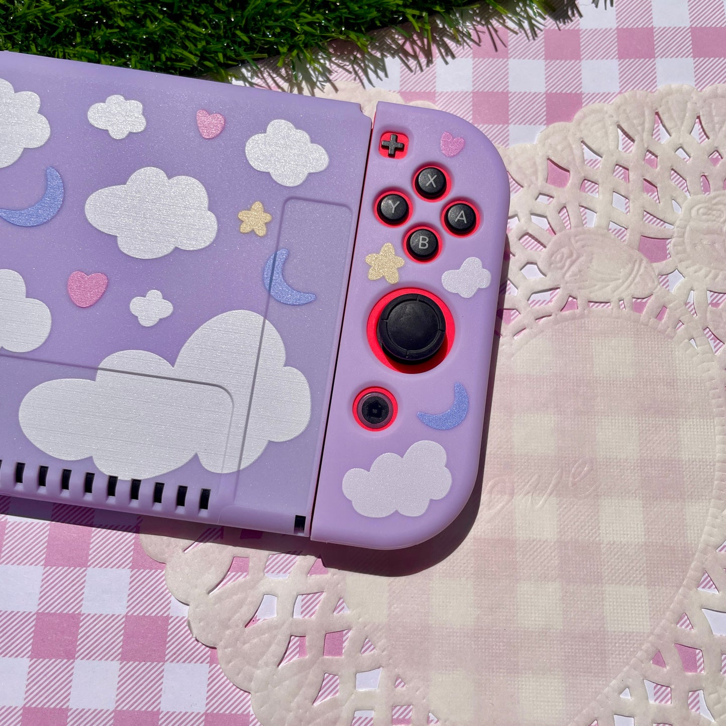 Purple Dreamy Cloud Nintendo Switch OLED Case