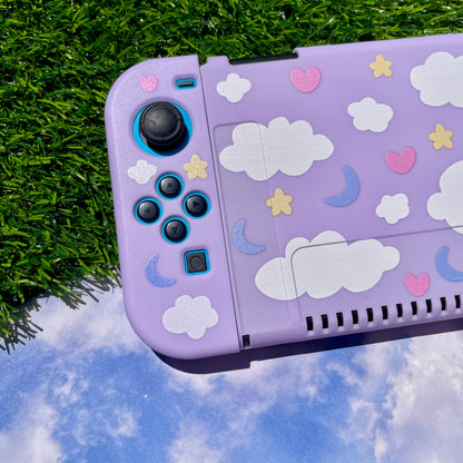 Purple Dreamy Cloud Nintendo Switch OLED Case