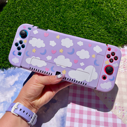 Purple Dreamy Cloud Nintendo Switch OLED Case