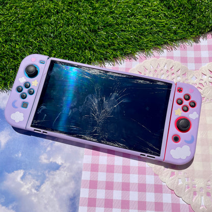 Purple Dreamy Cloud Nintendo Switch OLED Case