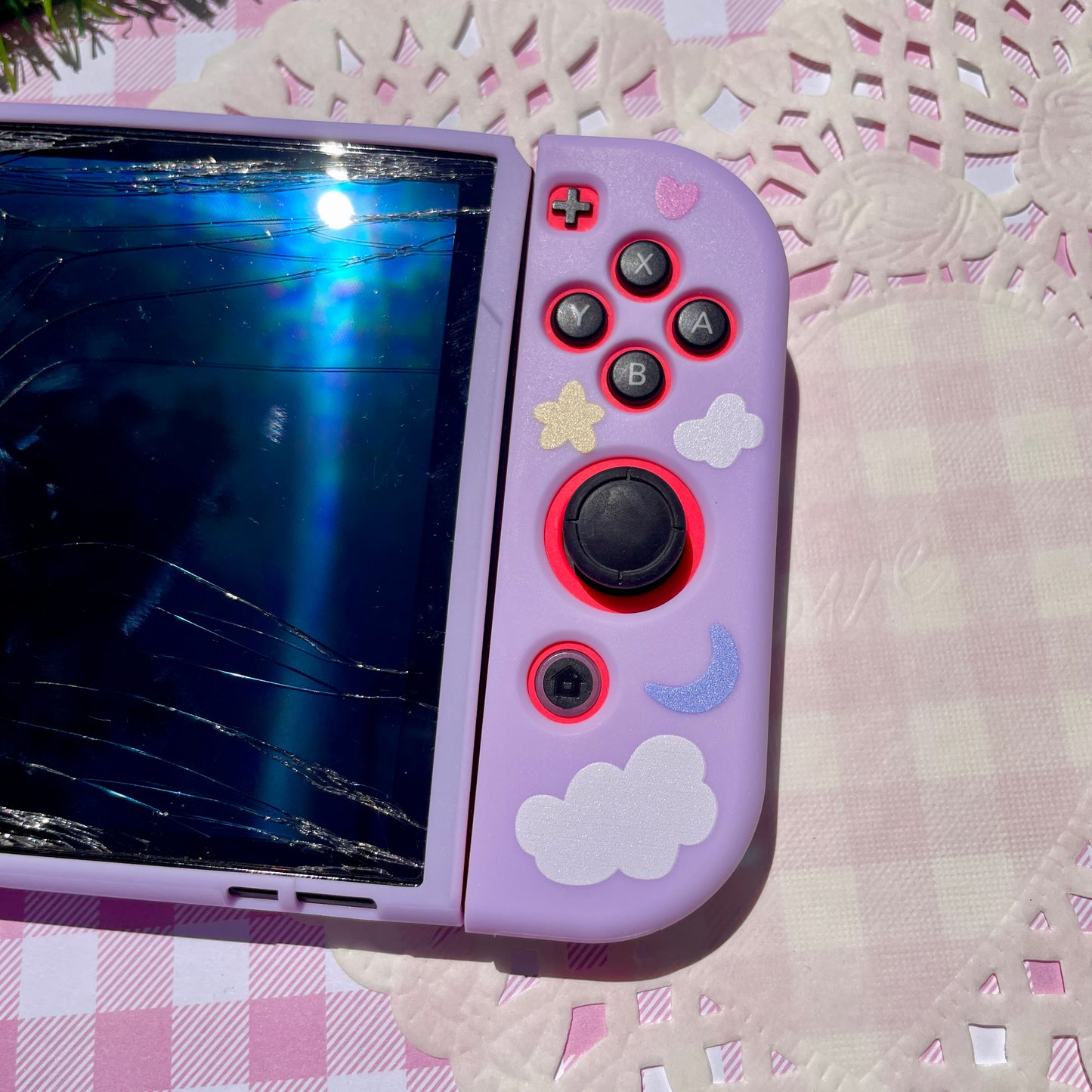 Purple Dreamy Cloud Nintendo Switch OLED Case