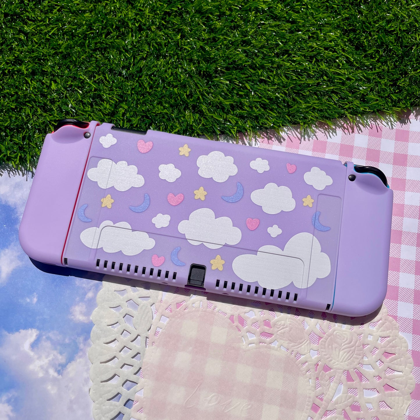 Purple Dreamy Cloud Nintendo Switch OLED Case