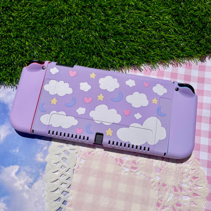 Purple Dreamy Cloud Nintendo Switch OLED Case