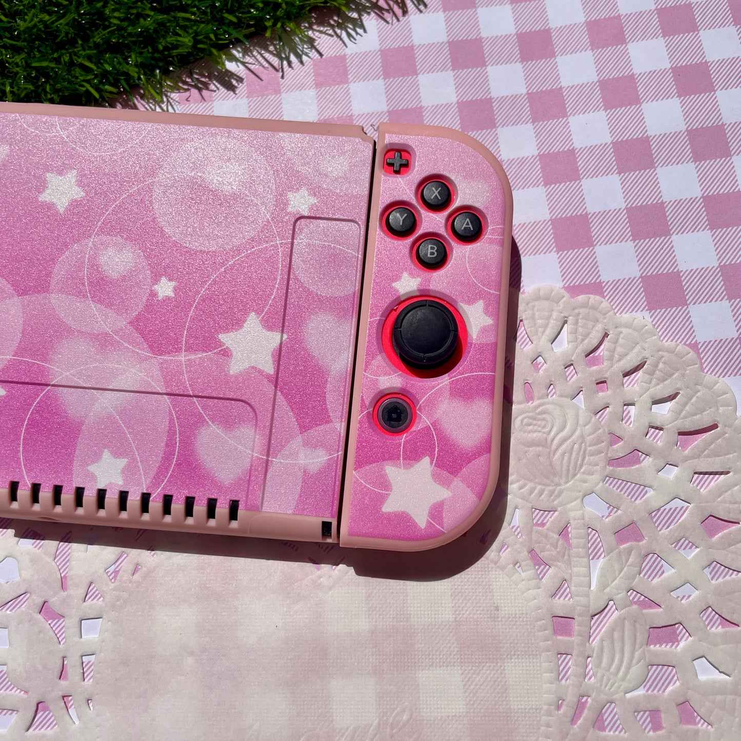 Pink Bubble Nintendo Switch OLED Case