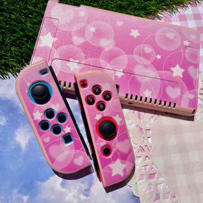 Pink Bubble Nintendo Switch OLED Case