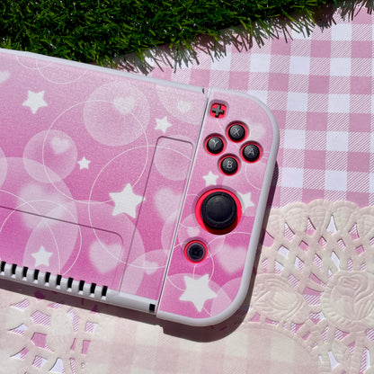 Pink Bubble Nintendo Switch OLED Case