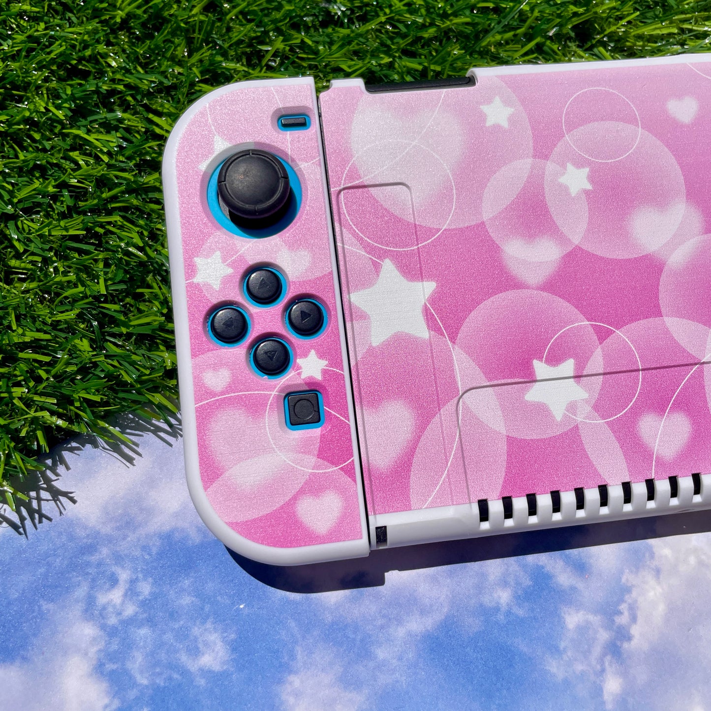 Pink Bubble Nintendo Switch OLED Case
