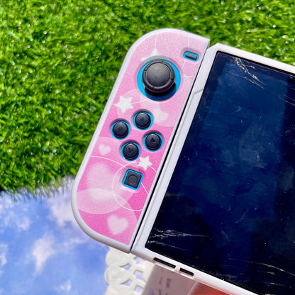 Pink Bubble Nintendo Switch OLED Case