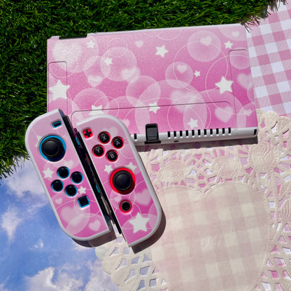 Pink Bubble Nintendo Switch OLED Case