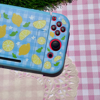 Lemon Gingham Nintendo Switch Case