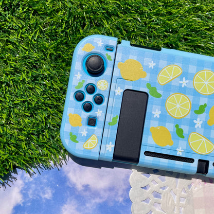 Lemon Gingham Nintendo Switch Case