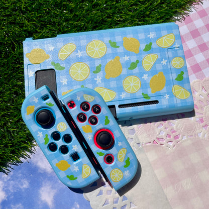 Lemon Gingham Nintendo Switch Case