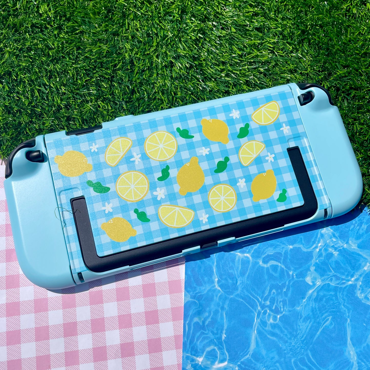 Lemon Gingham Hard Nintendo Switch 2 Case