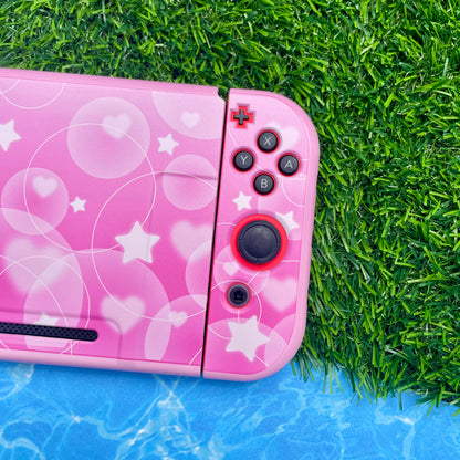 Pink Bubble Hard Nintendo Switch Case