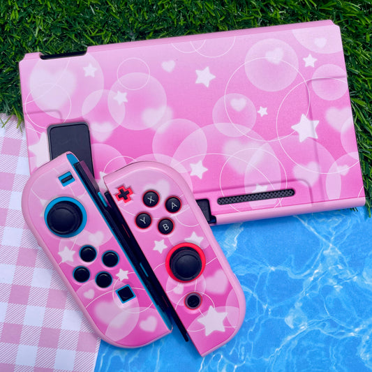 Pink Bubble Hard Nintendo Switch Case