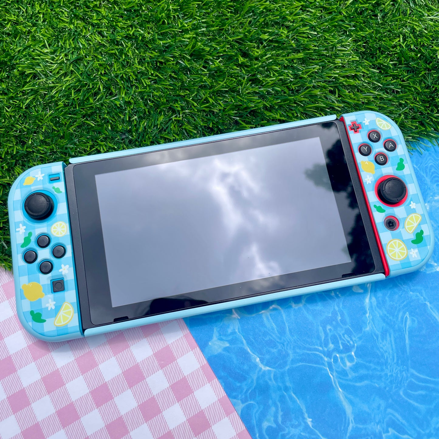 Lemon Gingham Hard Nintendo Switch Case
