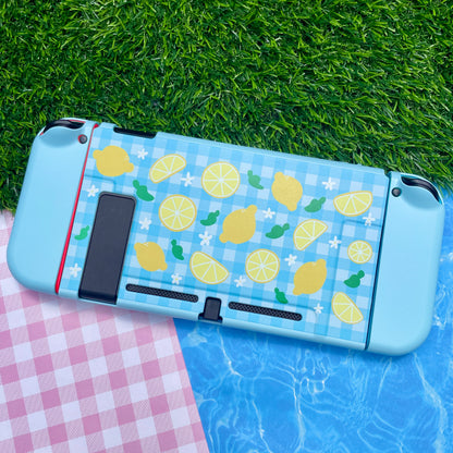Lemon Gingham Hard Nintendo Switch Case