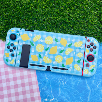Lemon Gingham Hard Nintendo Switch Case