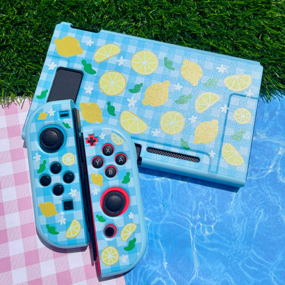 Lemon Gingham Hard Nintendo Switch Case
