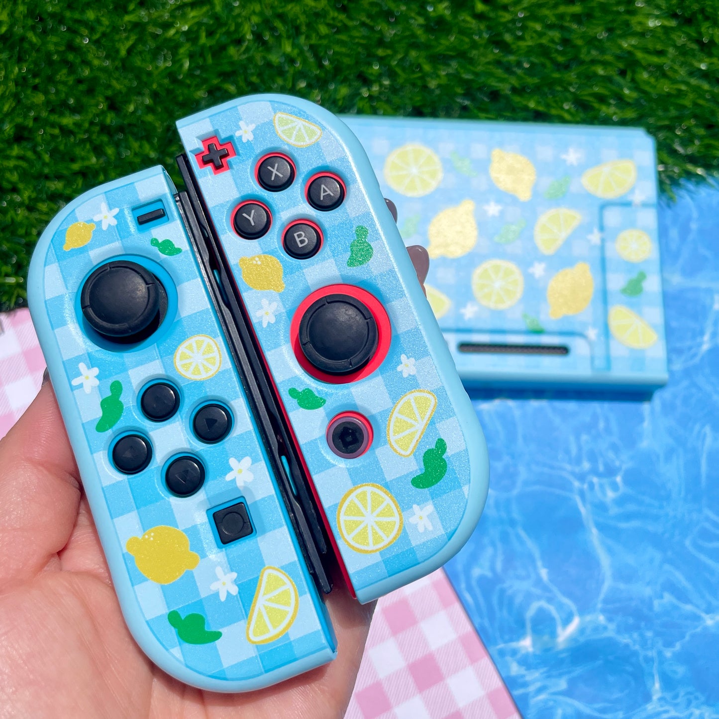 Lemon Gingham Hard Nintendo Switch Case