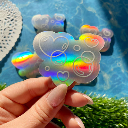 Heart Bubble Holographic Sticker