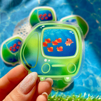 Frutiger Aero Fish Clear Sticker