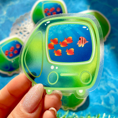 Frutiger Aero Fish Clear Sticker