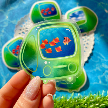 Frutiger Aero Fish Clear Sticker