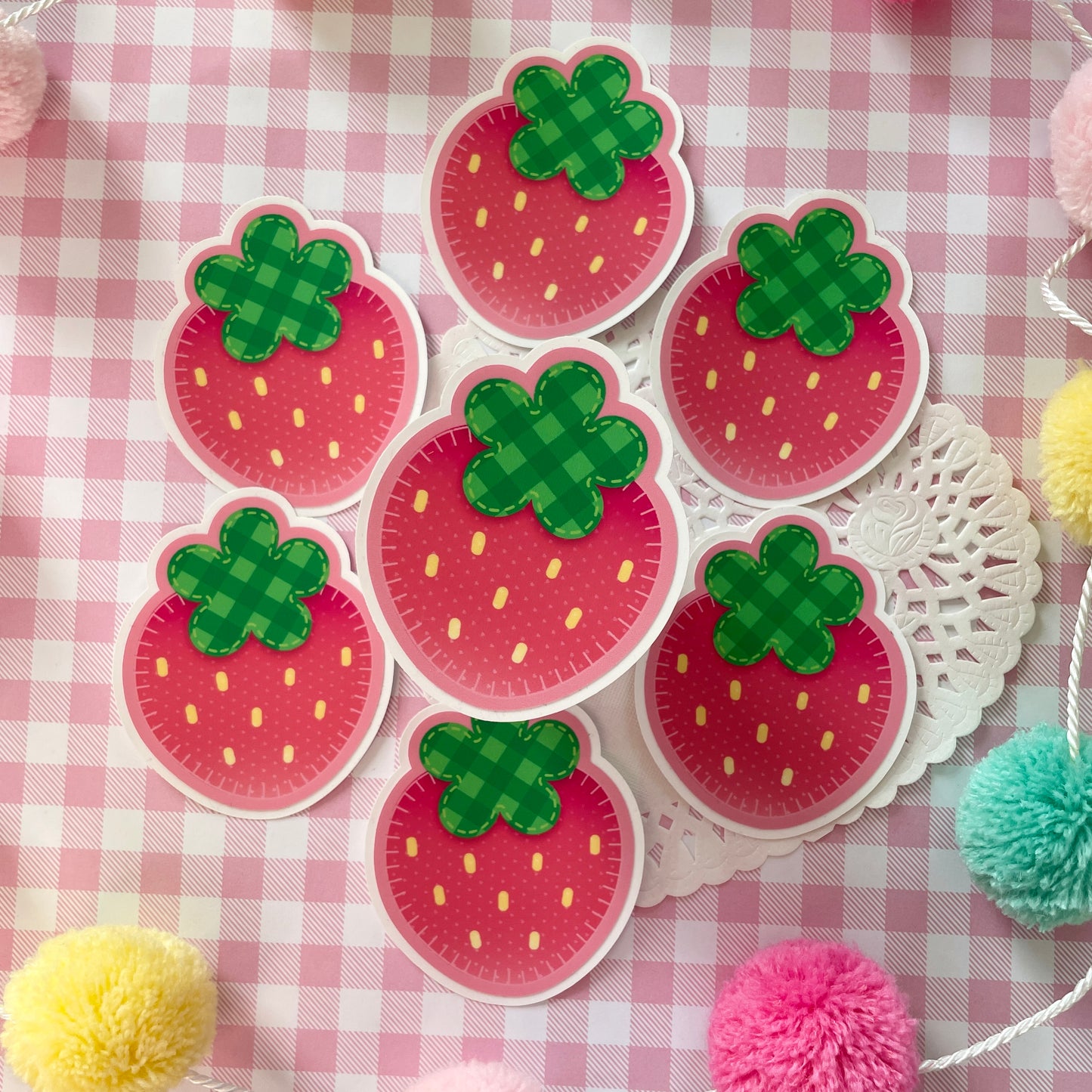 Red Strawberry Sticker