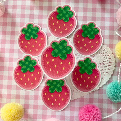 Red Strawberry Sticker