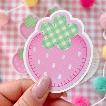 Pink Strawberry Sticker