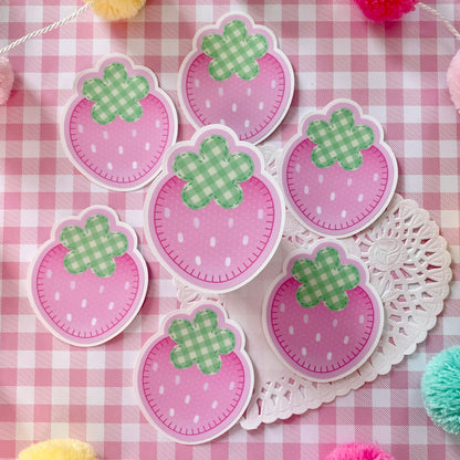 Pink Strawberry Sticker