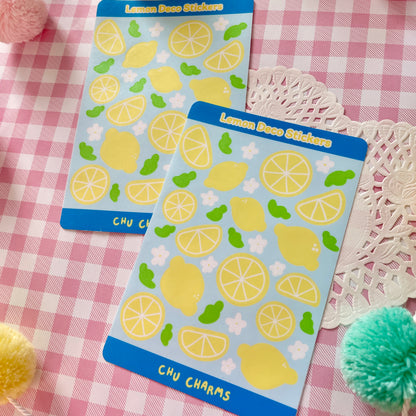 Lemon Deco Sticker Sheet
