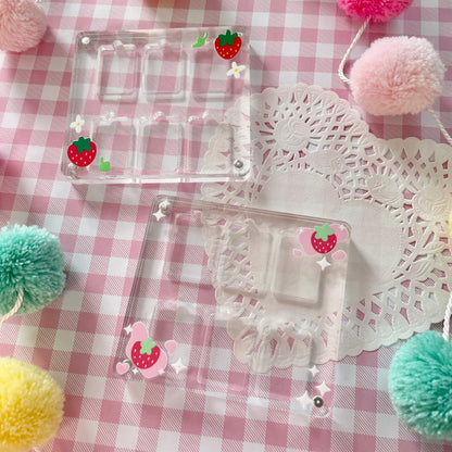 Clear Strawberry 6-Slot Switch Game Cases