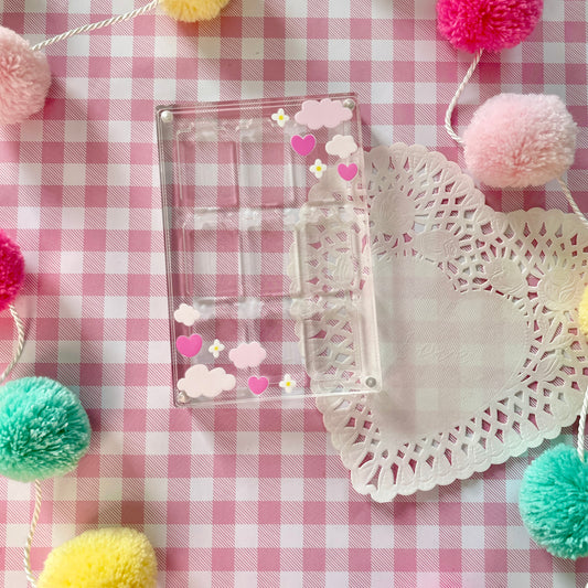 Clear Pink Cloud 9-Slot Switch Game Case