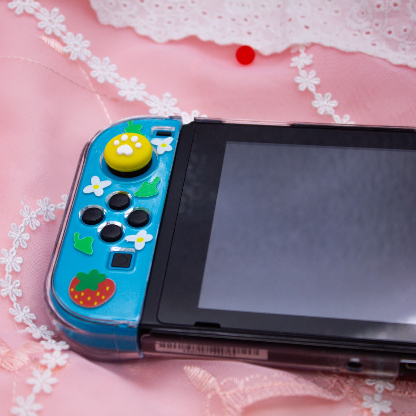 Strawberry Clear Nintendo Switch Case image 3