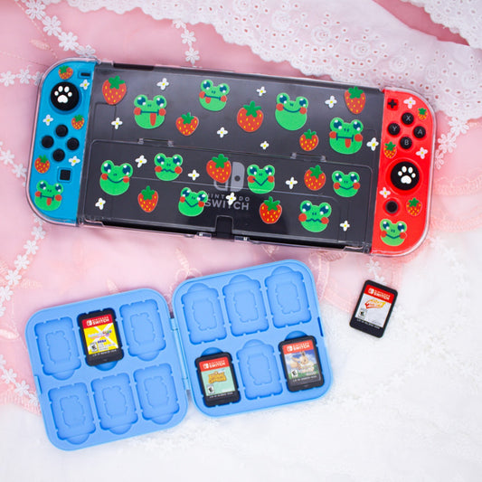 Strawberry Frog Clear Nintendo Switch OLED Case image 0