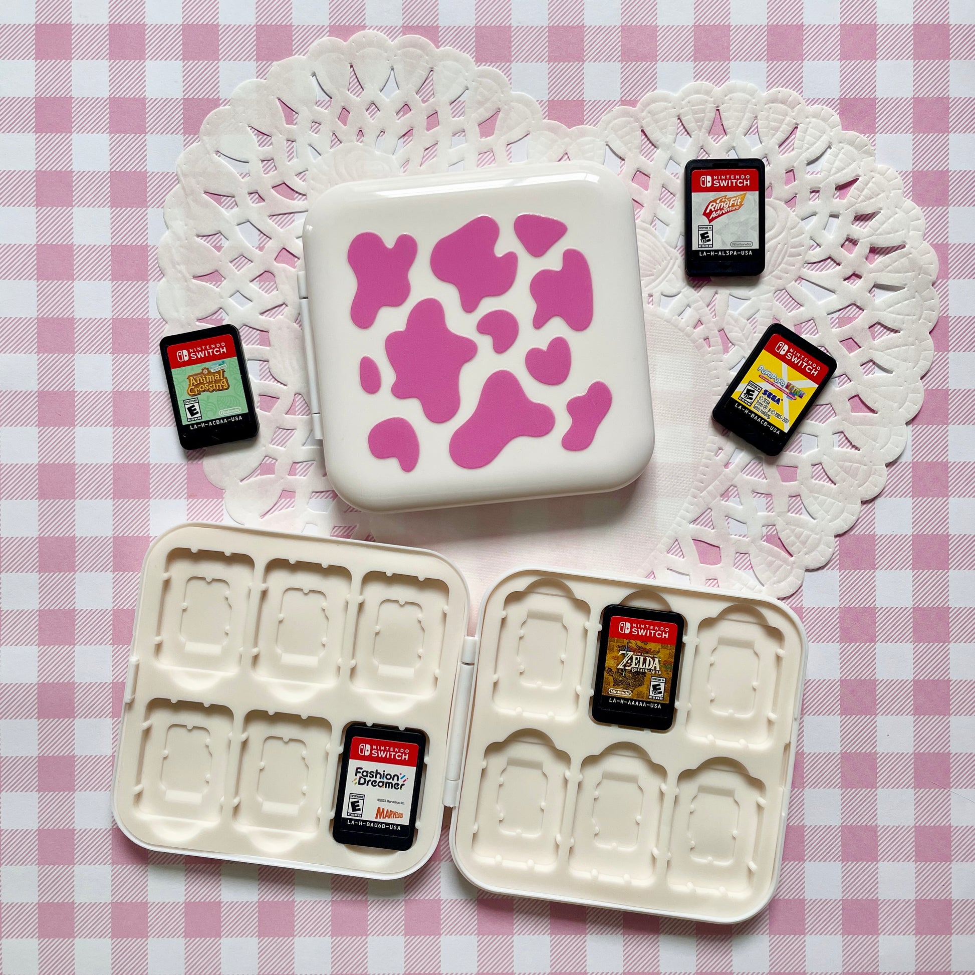 Strawberry Cow Print Switch Game Case image 1