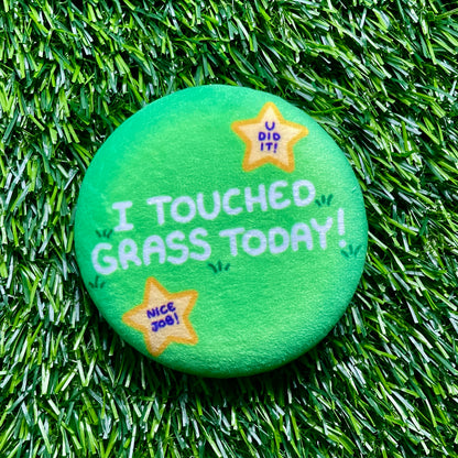 I Touched Grass Today Squishy Plush Button image 5